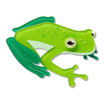 Green frog erstwilder brooch illustration on a white background