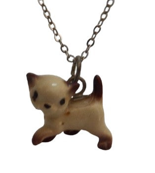 Siamese Kitten Meow Girl Jewellery Pendant