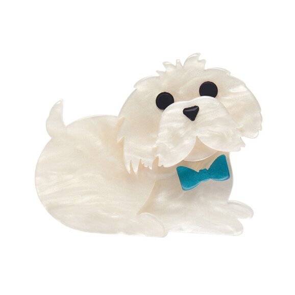 Marc the Maltese Erstwilder Mini Brooch