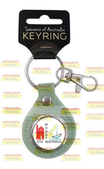 Souvenir keyring belt clip Moonta South Australia Logo