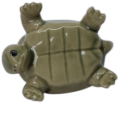 Porcelain tortoise on side Figurine