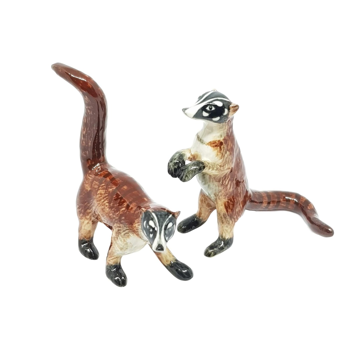 Coati porcelain miniature figurine Set 2