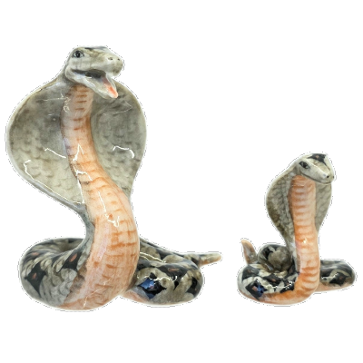 cobra set ceramic Miniature Figurine