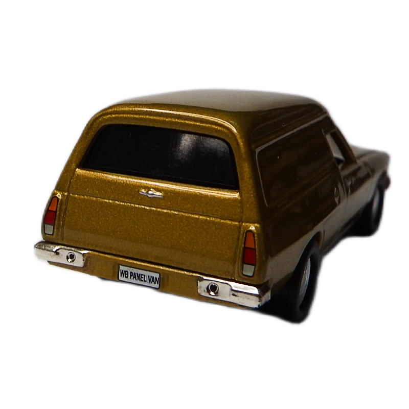 Model of a oyster metallic panel van on a white background