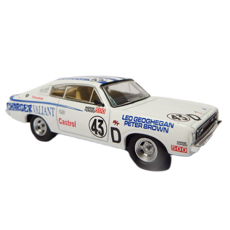 Model car with racing livery on a white background