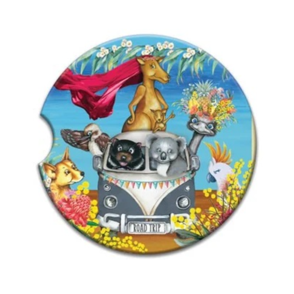 Lisa Pollock Car Coaster Priscilla