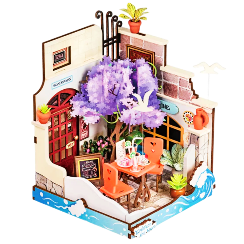 Rolife DIY Miniature House Sea Holiday Restaurant Room Diorama