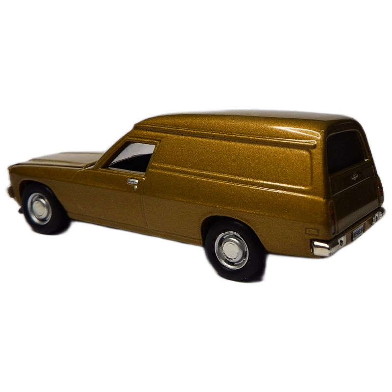 Model of a oyster metallic panel van on a white background