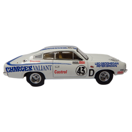 Model car with racing livery on a white background