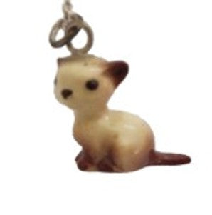 Siamese kitten Sitting Meow Girl Jewellery pendant