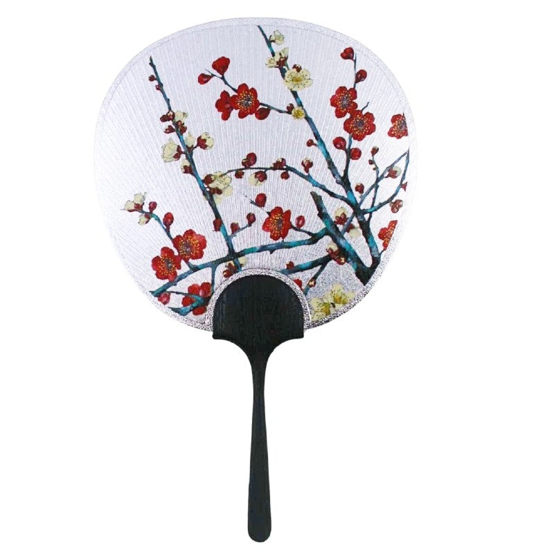 Fukui Fan Card Small White and red Tree Blossom