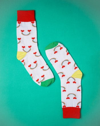 image Somewhere over the rainbow sock it up socks