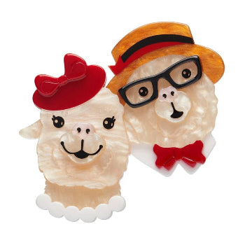 THe Enamoured Alpacas Erstwilder Brooch