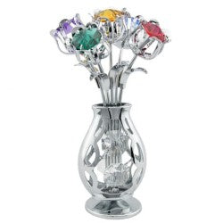 image crystocraft Five  tulips in a vase