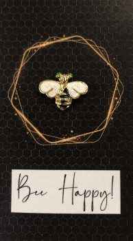 Bee Happy Guardian Angel pin