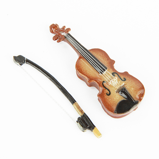 ceramic Violin With Bow