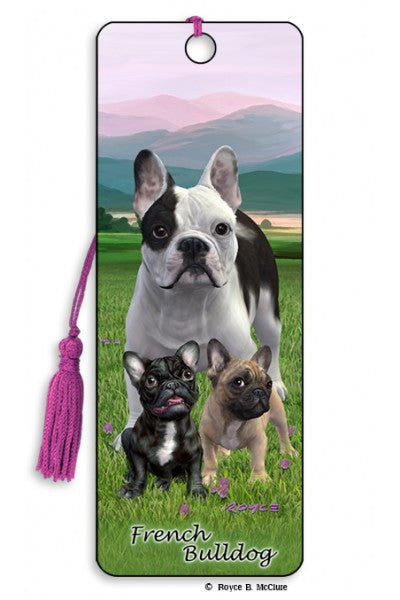 Artgame french bulldog 3D bookmark