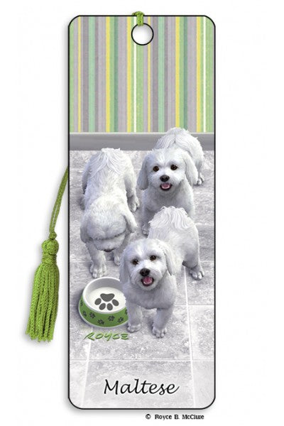 Artgame Maltese 3D Bookmark