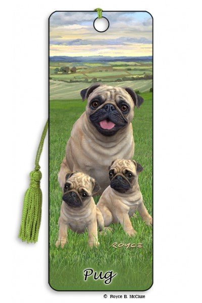 Artgame Pug 3D Bookmark