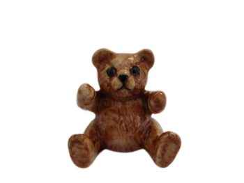 Teddy bear Arms out front ceramic miniature Figurine