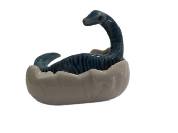 Dinosaur in Egg Ceramic Miniature porcelain dinosaur figurine