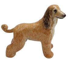 image Afghan Hound Brown Ceramic miniature Dog figurine