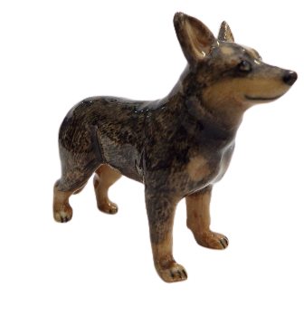 image Australian Cattle Dog standing ceramic Miniature animal figurine