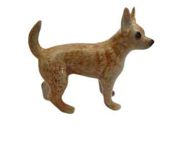 Chihuahua Light Brown Standing Looking Right ceramic Miniature Dog figurine