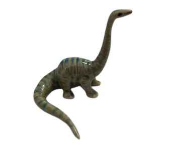 Diplodocus Heads Up Dinosaur Ceramic Miniature Figurine