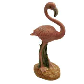 Standing Flamingo porcelain ceramic Miniature figurine