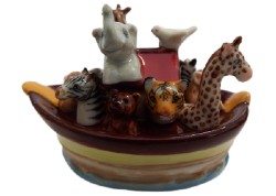 Noah's Ark Box Porcelain Jungle Miniature Figurine