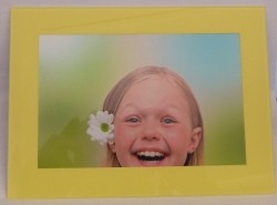 Versatile magnetic Fridge Frame Yellow