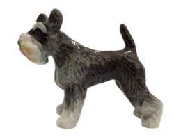 Large Schnauzer Standing Ceramic miniature Figurine