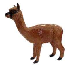 Lama Brown Ceramic Miniature porcelain Animal Figurine