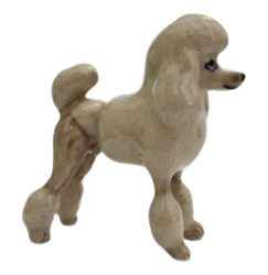 White poodle standin miniature porcelain Dog figurine