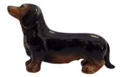 Large Dachshund Dog standing ceramic miniature figurine