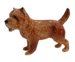 Cairn Hill Terrier Dog Light brown Ceramic miniature porcelain figurine