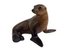 Sea lion looking right ceramic miniature porcelain Animal figurine