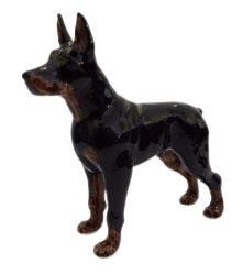 image Doberman Standing Ceramic Miniature Figurine