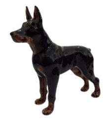 Doberman Standing Ceramic Miniature Figurine