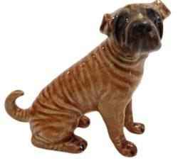 Shar-pei Dog Sitting Ceramic Miniature Figurine