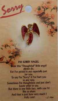 Sorry Guardian Angel Pin