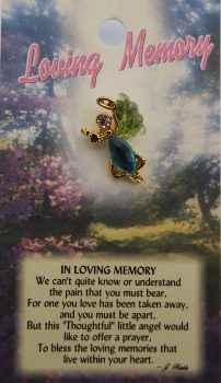 Loving Memory Guardian Angel Pin