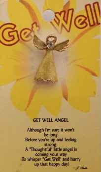 Get Well Guardian Angel Pin