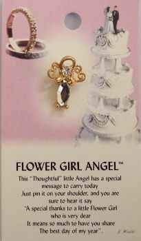 Flower Girl Guardian Angel Pin