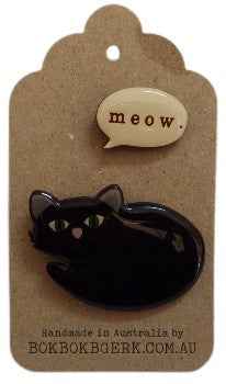 Stella the Cat Bok bok Bgerk brooch