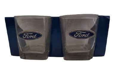 Ford set of Two Spirit Glasses Metal Logo