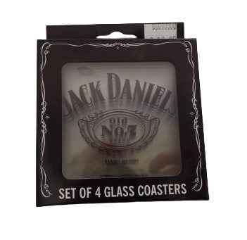 Jack Daniels Set of 4 Glass coasters
