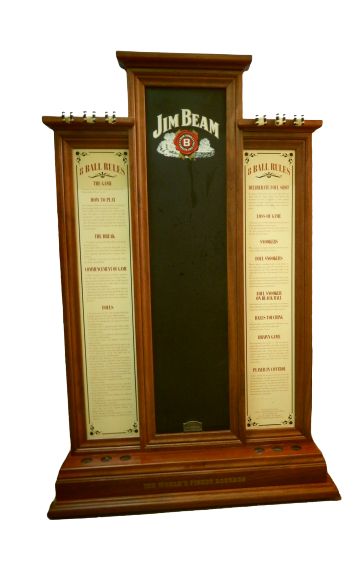 image Jim Beam Pool Cue Holder blackboard jarra Wood Australian made