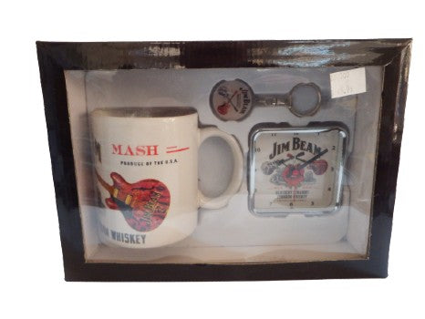 image jim Beam Mug Desk Clock Keychain Gift Pack